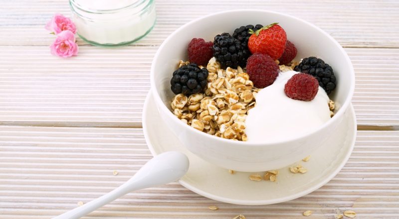 berries, muesli, blackberries